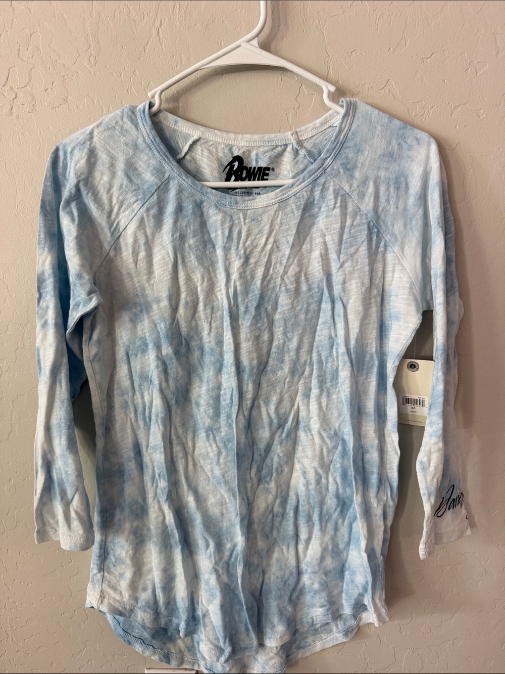 Lucky Brand Kids Light Blue Tie-Dye Long Sleeve Tee